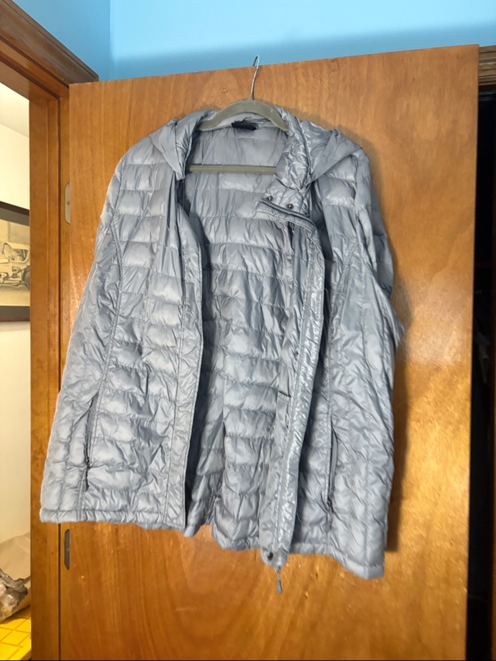 32 Degrees Light Gray Quilted Packable Puffer Jacket